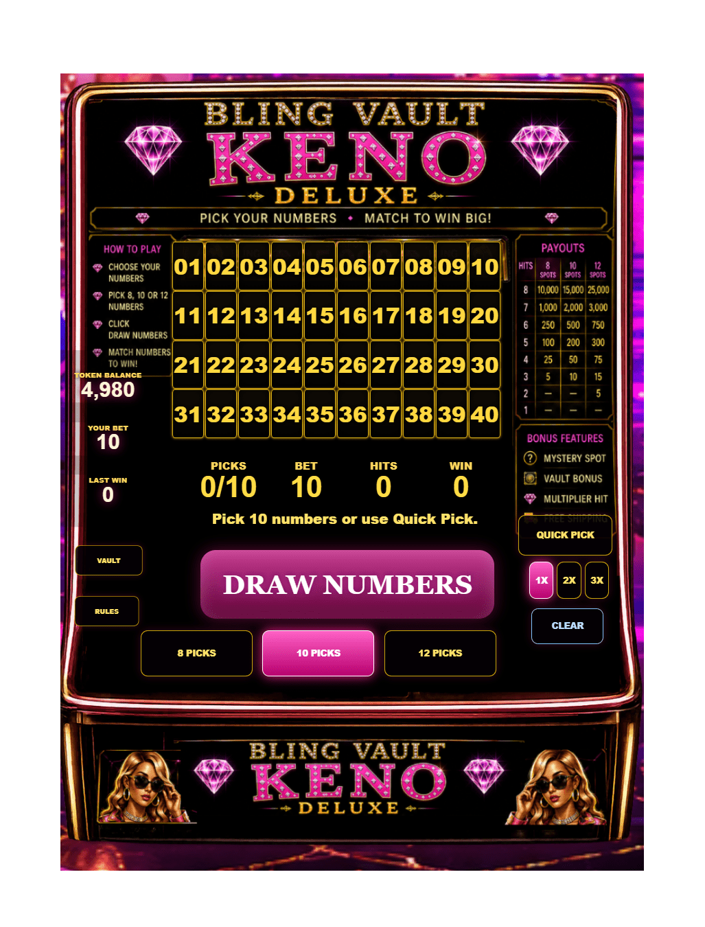 Bling Vault Keno Deluxe